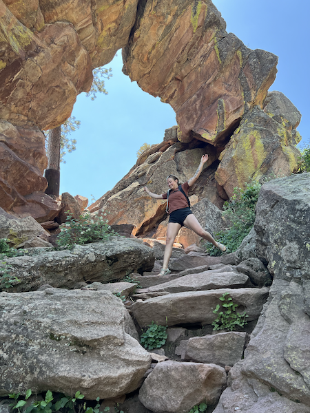 Rachel making her way down from Royal Arch.