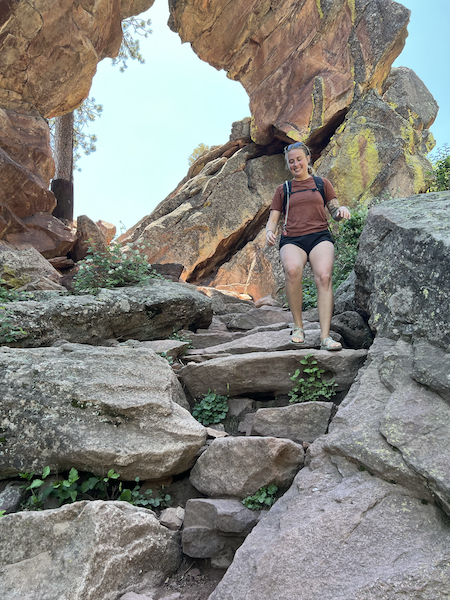 Rachel on her way down to Chautauqua.