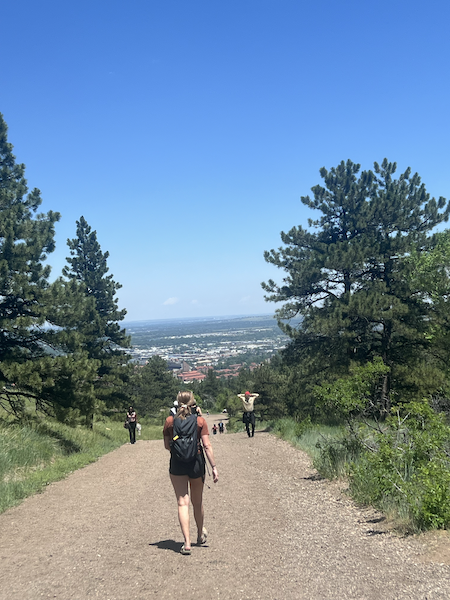 Rachel on the Bluebell Road trail.
