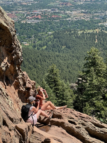 Mara and Rachel taking a snack break.
