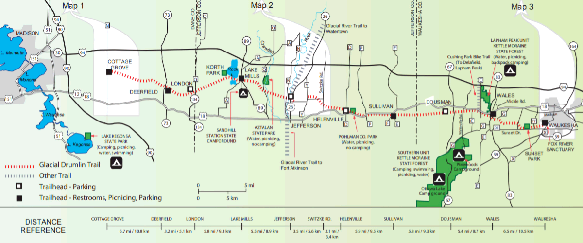 Glacial-Drumlin Trail Map